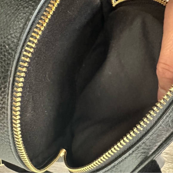 Coach Black Mini Leather Court Backpack - Picture 6 of 10